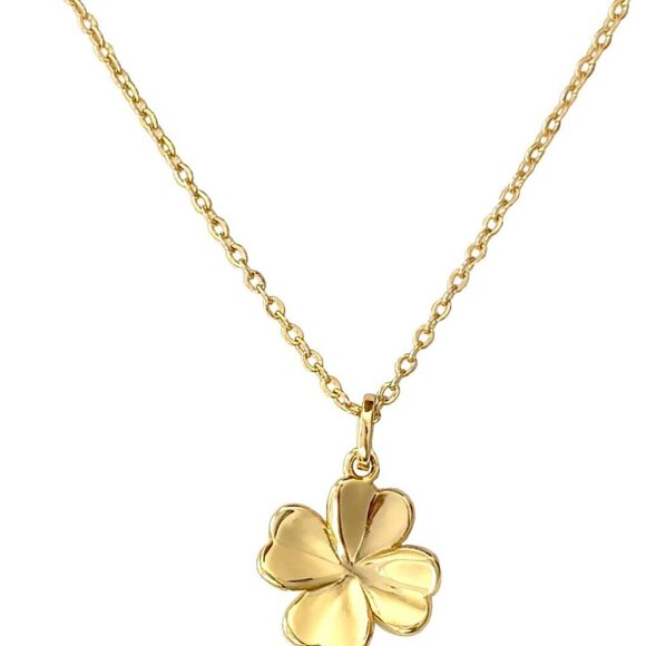Four Leaf Clover Pendant Necklace for Women, 14K Gold Plated heart clover Neckla - Picture 1 of 9